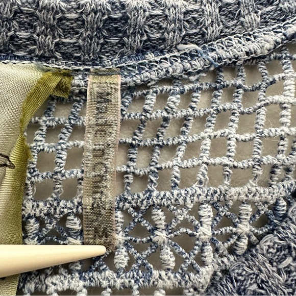 ARATTA SILENT JOURNEY Waffle Knit Lace Shoulder Boho Tunic Top Women’s Medium - Picture 7 of 11